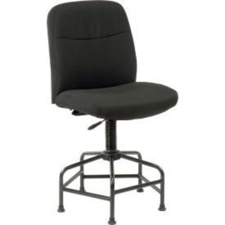 GLOBAL EQUIPMENT Interion    Big and Tall Stool - Fabric - Black KH546-1GKF